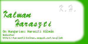 kalman haraszti business card